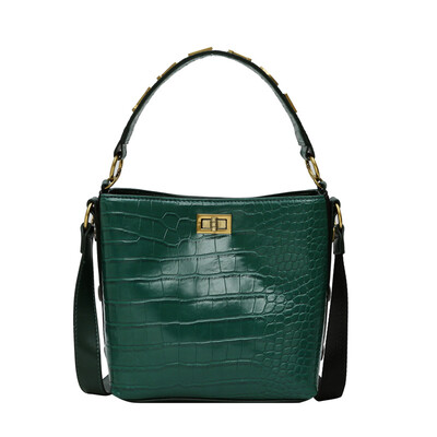 

Chao Korean version of the fashion scarf with a Messenger bag wild chain texture one shoulder bucket bag