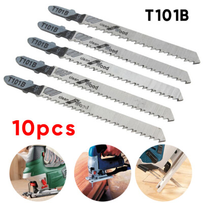 

10x T101B HCS 100mm T-Shank Jigsaw Jig Saw Blade T-shank For Fast Cutting Wood