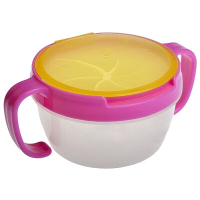 

2019 New Lovely Baby Feeding Double Handle Biscuits Snack Bowl Eye-Catching Spill Proof Cup Bowls Kitchen Accessories