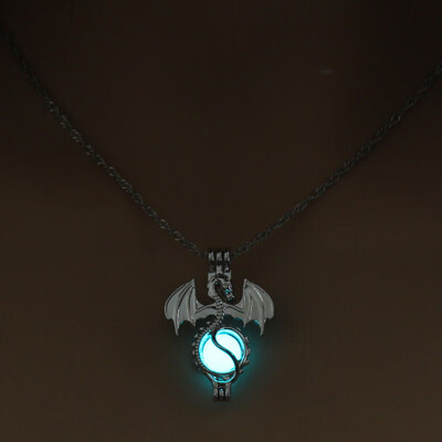 

1PC New Skull Glow In The Dark Chaming Luminous Horse Heart Owl Charm Women Jewelry Fashion Pendant Necklace