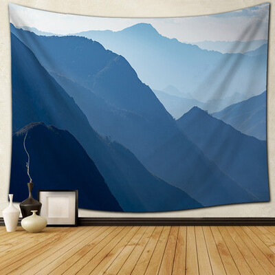 

Gobestart Wall Hanging Tapestry Snowy Blue Sky Lake Nature Home Decorations 60 x 60 inch