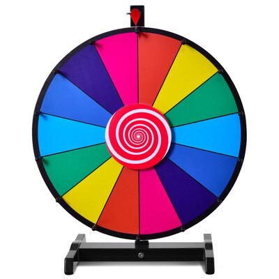 

18" Editable 14 Slot Fortune Spinning Game Tabletop