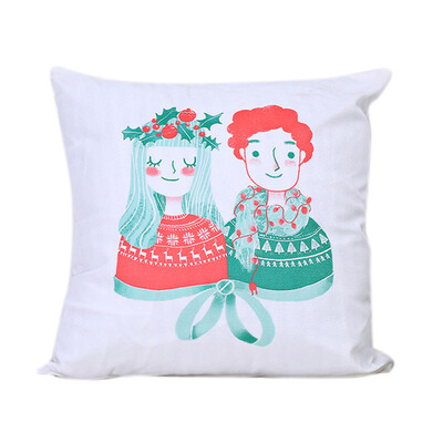 

Tailored Xmas Christmas Printing Dyeing Sofa Bed Home Decor Pillow Cover Cushion Cover