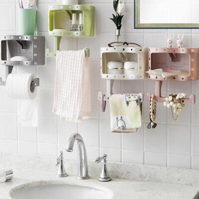 

Toilet Paper Roll Holder Phone Rack Bathroom Tissue Shelf Wall Mount Storage