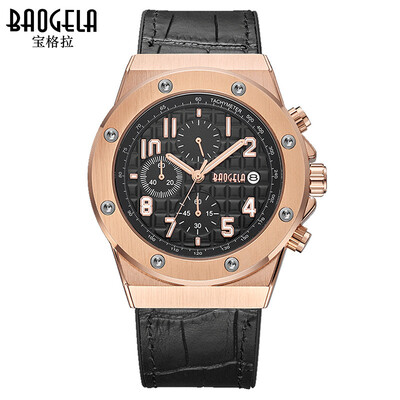 

Baogra baogela watch waterproof three-eye multi-function mens watch mens sports watch quartz watch watch