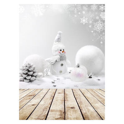 

3x5ft Photography Vinyl Background Christmas Theme Snowman Backdrops