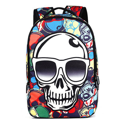 

Student School Bag Originality Skull Fashion Youth Backpack For Teenagers Boys Sports Casual Rucksack Travel Daypack