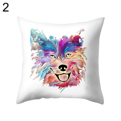 

Multi-Color Animal Face Square Throw Pillow Case Cushion Cover Bedding Articles