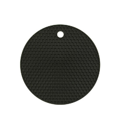 

Kitchen Gadget Long-lasting Silicone Round Non-slip Heat Resistant Mat Cushion Placemat Pot Holder Purple