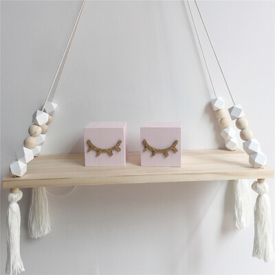 

〖Follure〗Wooden Beads Wall Shelf Of DIY Room Balance Shelf Storage Shelf Organizer