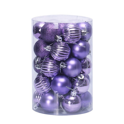 

34pcs 6cm Christmas Tree Decoration Ball Decoration Christmas Party Hanging Ball Assorted Set Christmas Tree Decoration Orname