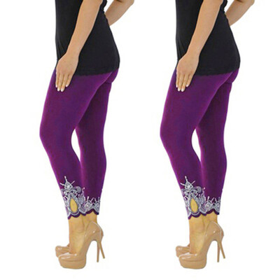 

Tailored Women Sport Yoga Print Workout Mid Waist Running Pants Fitness Elastic Leggings