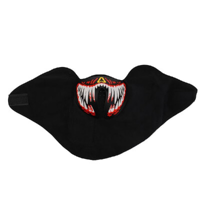 

Flannelette LED Voice-activated Glow Mask Festival Performance Party EL Masks with Battery Case