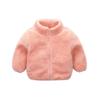 

2019 Autumn Winter New Coat For Girls Boys Long-sleeved Jacket With Zipper Warm Clothes For Kids 1 -6T