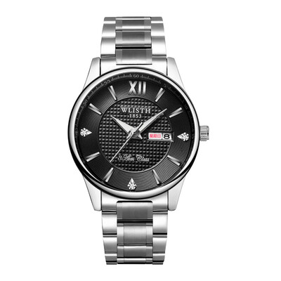

Gold&silver two-tone steel belt mens business men&women luminous waterproof quartz couple watch custom