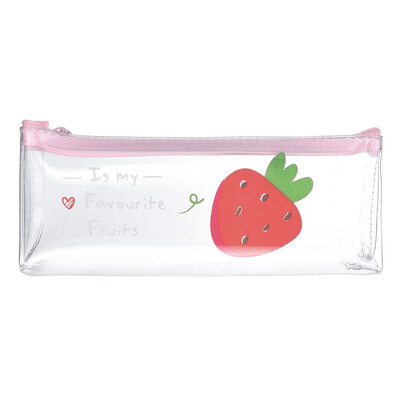 

Toponeto Transparent Fruit Pencil Pouch Pencil Case Creative Stationery Storage Bag