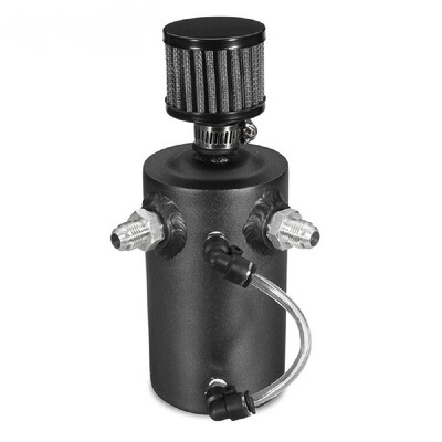 

Universal 750ml Aluminum Oil Catch Can Reservoir Tank with Breather Filter