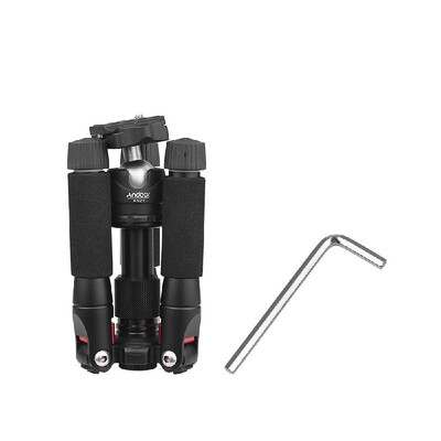 

Andoer K521 Portable 5-section Extendable Aluminum Alloy Tripod with Mini Ball Head Low Center of Gravity 14" Screw Mount for Can