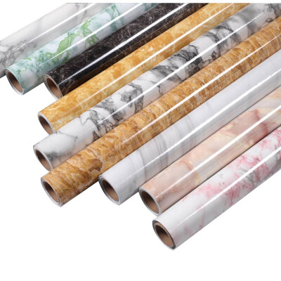 

5m Marble Pattern Water-resistant Moistureproof Removable Self Adhesive Wallpaper Peel & Stick PVC Wall Stickers for Living Room B