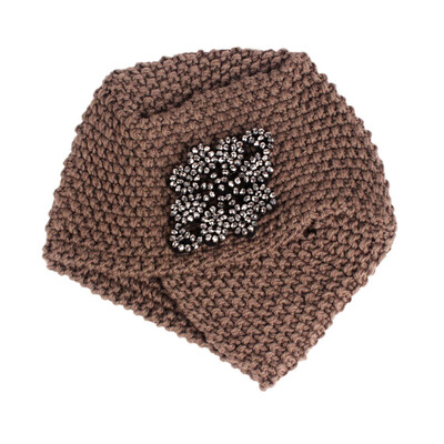 

Tailored Women Ladies Winter Knitting Hat Turban Brim Hat Cap Pile Cap BG