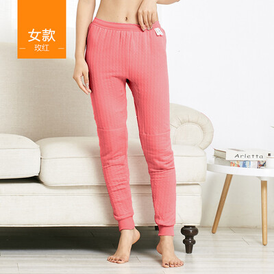 

Should be cool trousers men&women couples autumn clothes long pants men&women thermal underwear men&women thick three-layer cotton patch warm pants women models rose red  160