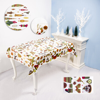 

DIY Christmas Printed Tablecloth Creative PVC Tablecloth Disposable Tablecloth