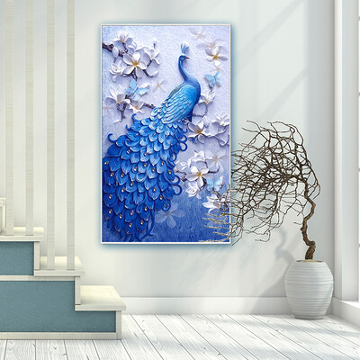 

5090cm cross stitch new diamond embroidered living room porch bedroom stereo DIY manual point drill brick stone ve