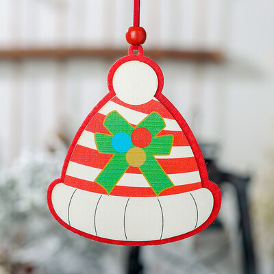 

Gobestart Christmas Wooden Pendant Creative Small Hanging Ornaments Decorations