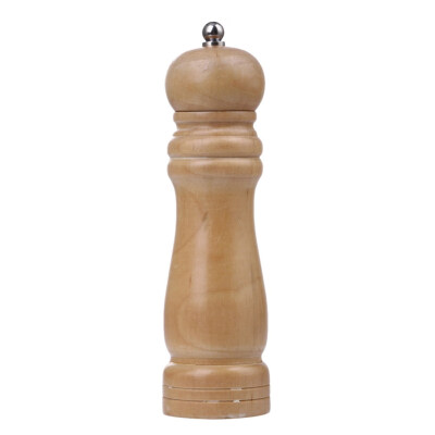 

6in Wooden Salt Spice Sauce Corn Shaker Pepper Mill Grinder Kitchen Tool