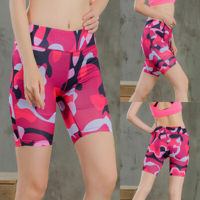 

Tailored Womens Camouflage Luminous Reflective Strip Yoga Sports Shorts Yoga Pant