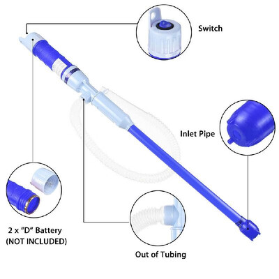 

Electric Siphon Pump Battery-Operated Fuel Oil Water Transfer Pump Gasoline Transfering Power-Driven Electric Fluid Liquid Transfe