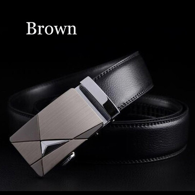 

160cm 180cm Large Size Automatic Buckle Mens Belt Cow Genuine Leather Belt for Men Luxury Brand Male Strap Men Business Belts