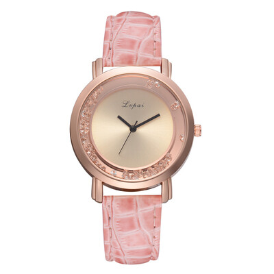 

High Quality Womens Watches Unique Beads Disc Ladies Quartz Wristwatch Fashion Leather Strap Clock Minimalism Zegarek Damski