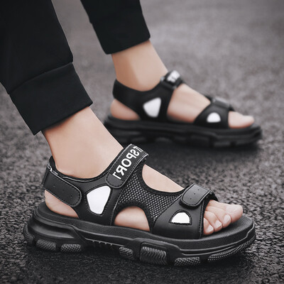 

Summer mens sandals new 100 thick soled breathable beach shoes outdoor non-skid soft sneakers