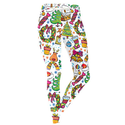 

Women XMAS Leggings YOGA Gym Christmas Print Legging Sport Pants Fitness Trouser