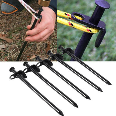

Greensen 5pcsPack 20cm Black High Strength Steel Tent Stakes Pegs For Outdoor Camping