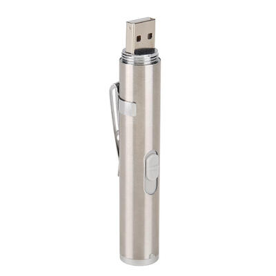 

2 in 1 USB Rechargeable Mini Red Pointer Pen with White LED Light Torch