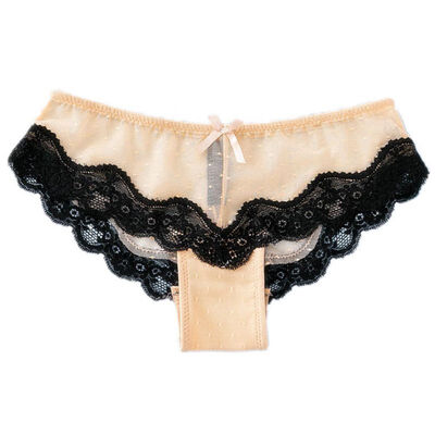 

Soft Breathable Lace Briefs Sexy Women Panties Low-Rise Hollow Briefs Ultra Thin Underwear