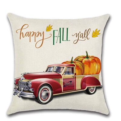 

1Pcs Thanksgiving Halloween Pumpkin Theme Pillow Case Cushion Cover Home Decor