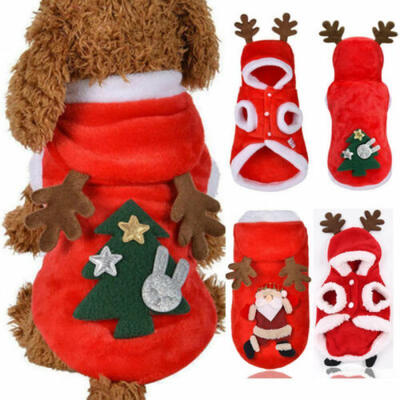 

Christmas Pet Vest Dog Puppy Hoodie Sweater Top Xmas Warm Clothes Costume shirt