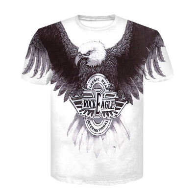 

3D Fashion Eagle Print Men\s Casual Short Sleeve Graphic T-shirt