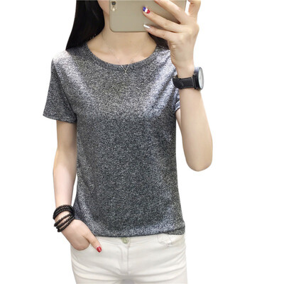 

New T Shirt Women Summer O Neck Short Sleeve Tshirt Fashion Solid Color Breathable Sport Casual Top Tee Shirts Female T-shirt