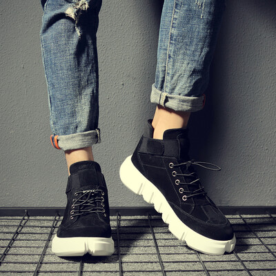 

Mens shoes net red high-top shoes Korean version of the wild mens casual low to help Martin boots tide shoes