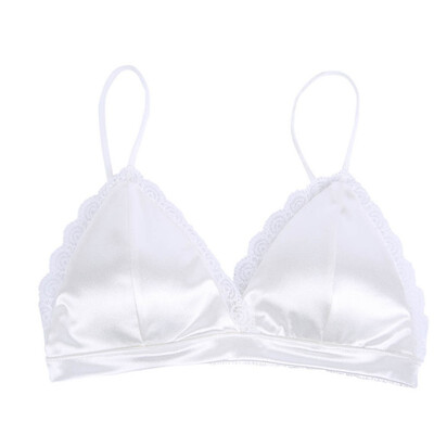 

Sexy Women Sheer Lace Triangle Bralette Bustier Crop Top Unpadded Basic Bra New