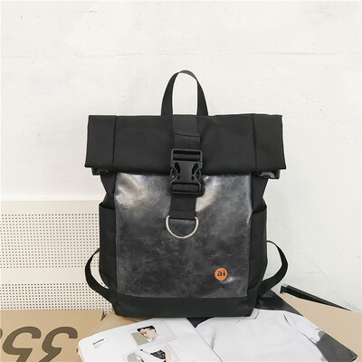 

Ins wind bag female Korean college students backpack high school Hong Kong wind large capacity color matching tide cool street win