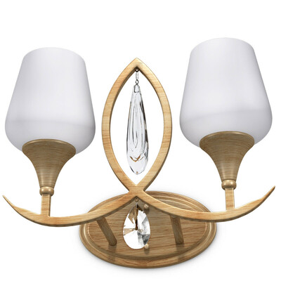 

2-Light Retro Crystal Vanity Light