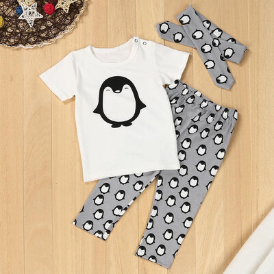 

1Set Newborn Infant Baby Boy Short Sleeve TopsLong Pants Outfits Clothes 70