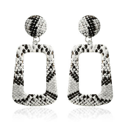 

New Big Geometric Drop Earrings for Women Punk Vintage Statement Earrings Snake Skin Party Jewelry Gift