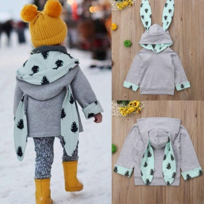 

Newborn Infant Baby Boys Girl Ear Hooded Pullover Tops Winter Warm Outwear Coat