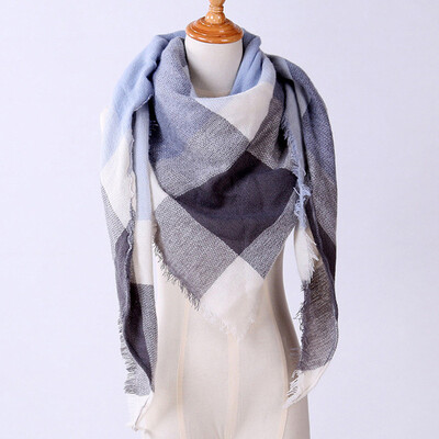 

Gobestart Women Shawl Cashmere Autumn Plaid Wool Scarves Scarf